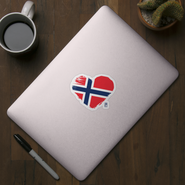 I love my country. I love Norway. I am a patriot. In my heart, there is always the flag of Norway. by ArtProjectShop